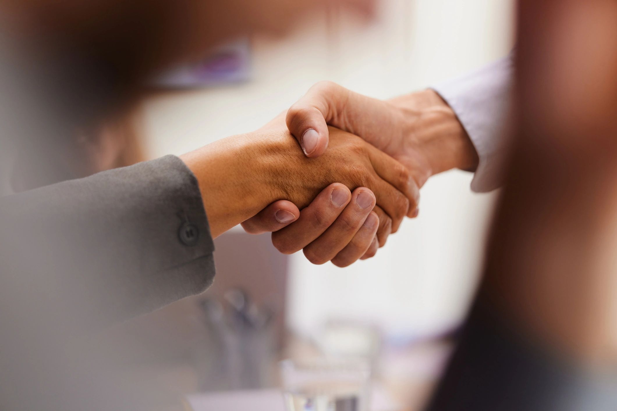 Business handshake symbolizing partnership